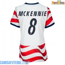 Camisa de time de futebol Estados Unidos Weston McKennie #8 Replicas 1º Equipamento Feminina Mundo 2026 Manga Curta